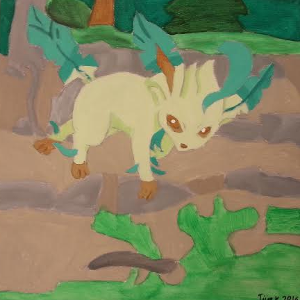 Leafeon hiekkaisilla portailla